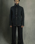 GUSSET ZIPPER ARMURE NOIR