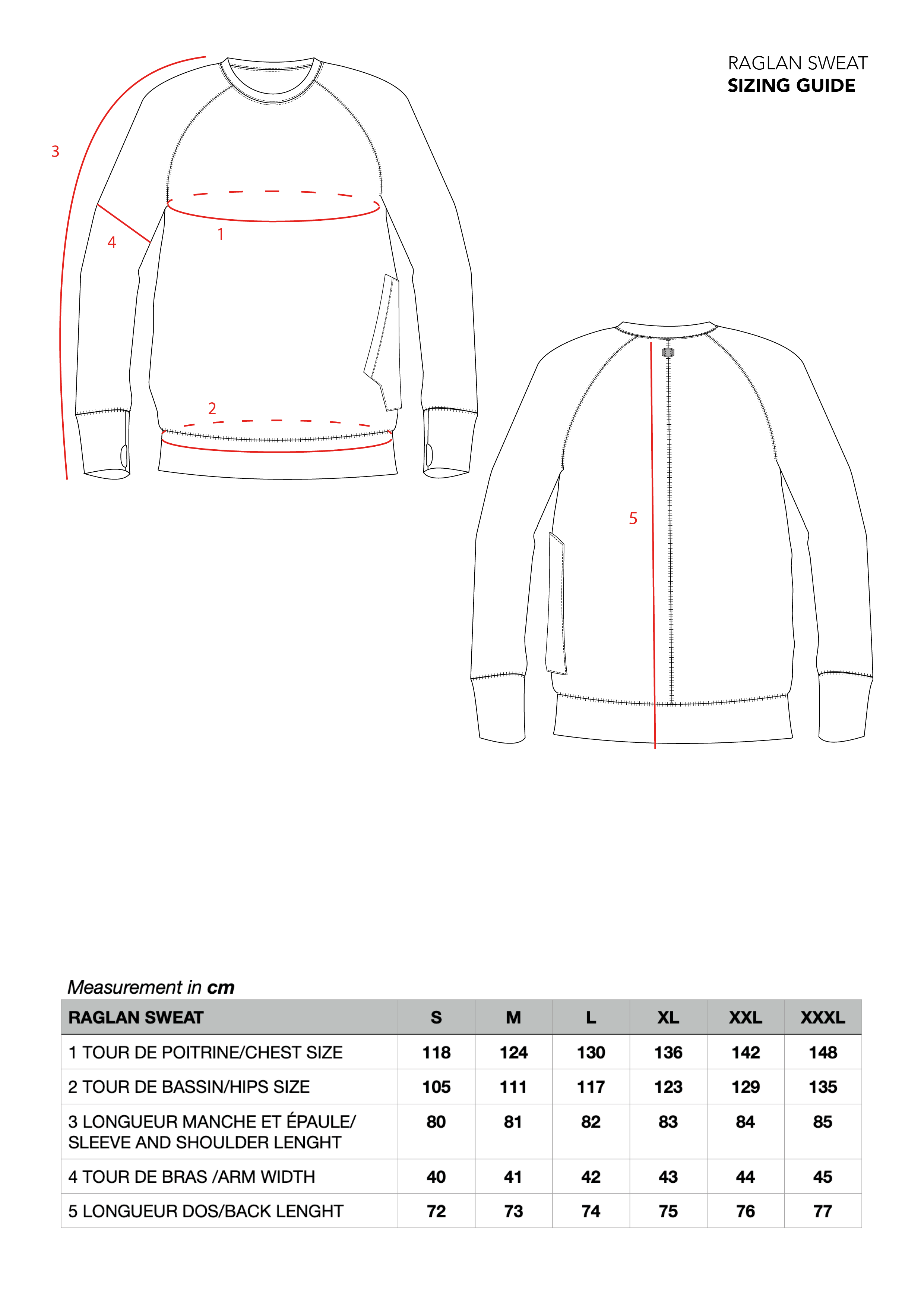 RAGLAN SWEATMOLLETON   PLOMB