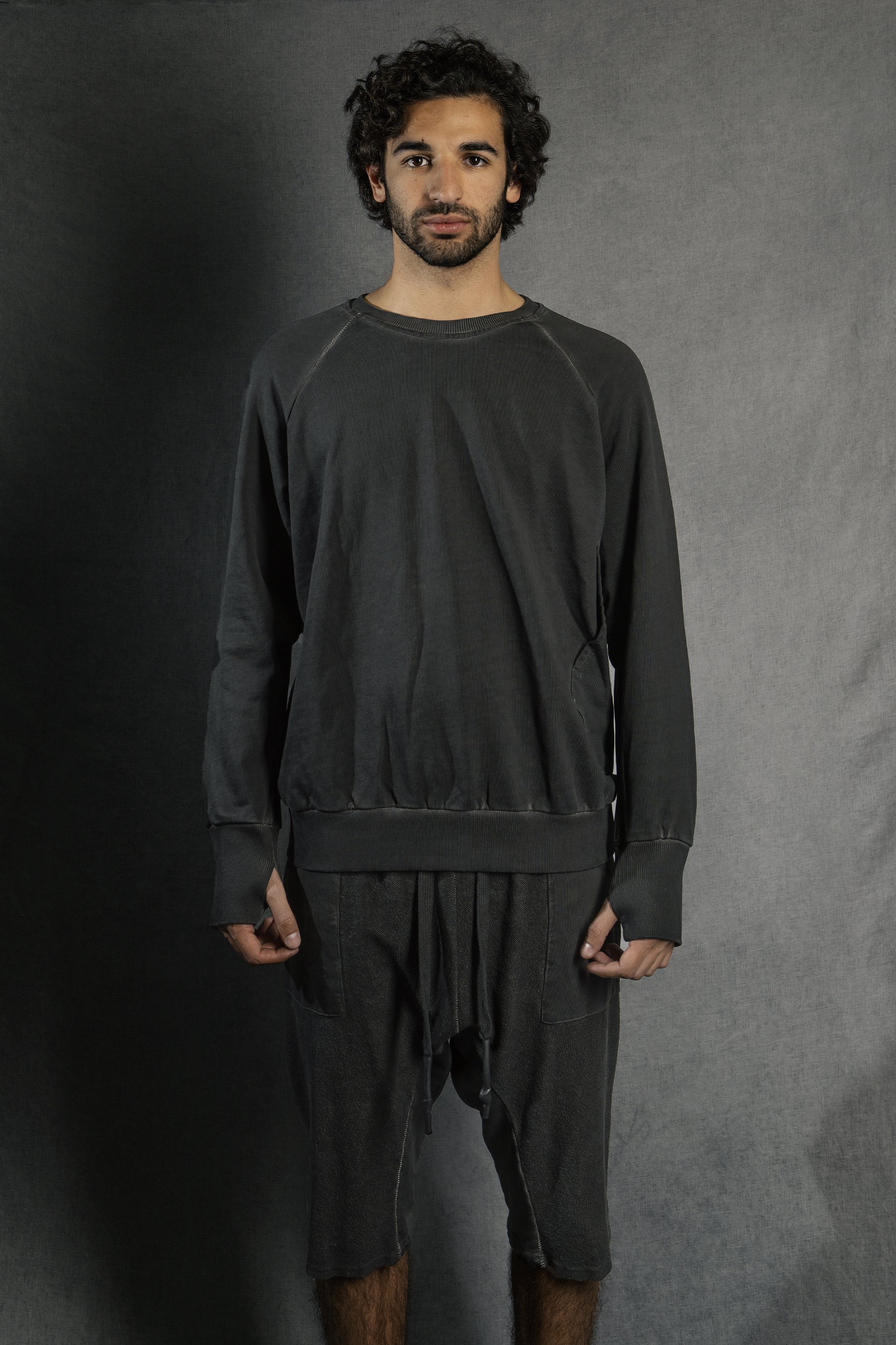 RAGLAN SWEATMOLLETON   PLOMB