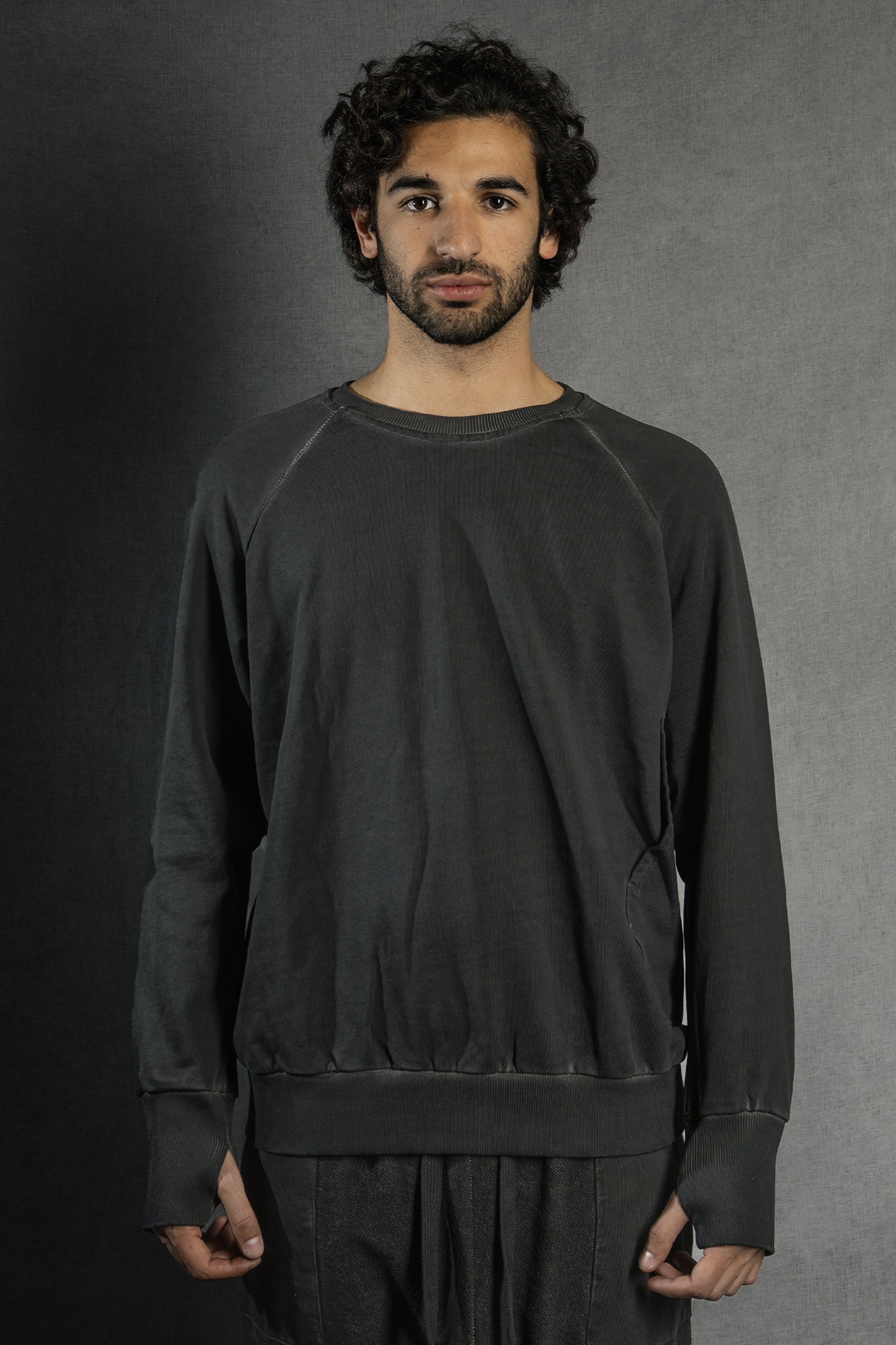 RAGLAN SWEATMOLLETON   PLOMB