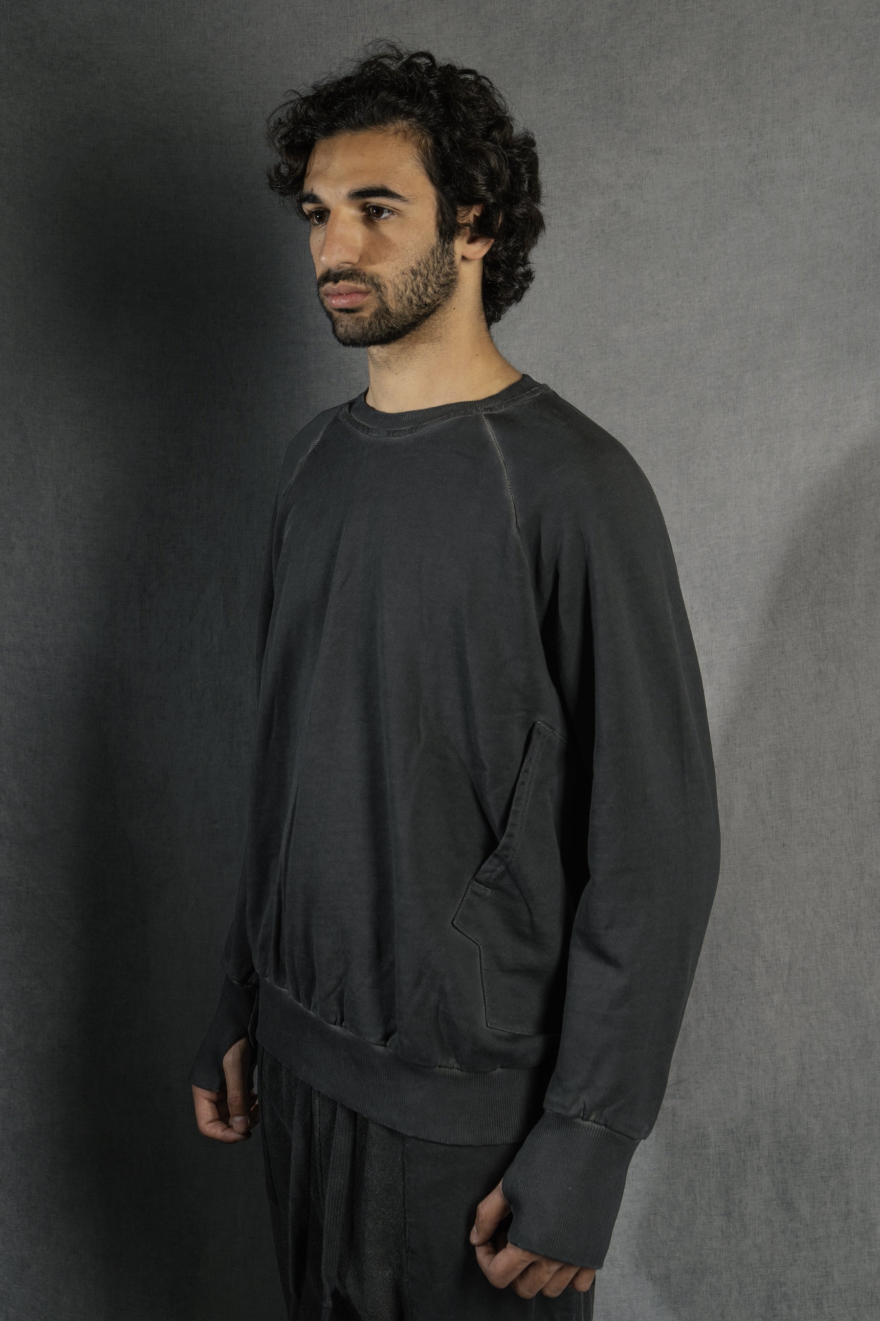 RAGLAN SWEATMOLLETON   PLOMB