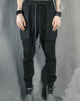 GUSSET PANTS GRILLAGE NOIR