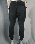 GUSSET PANTS GRILLAGE NOIR