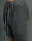 GUSSET SHORT GAUFRÉ PLOMB