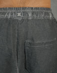 GUSSET SHORT GAUFRÉ PLOMB