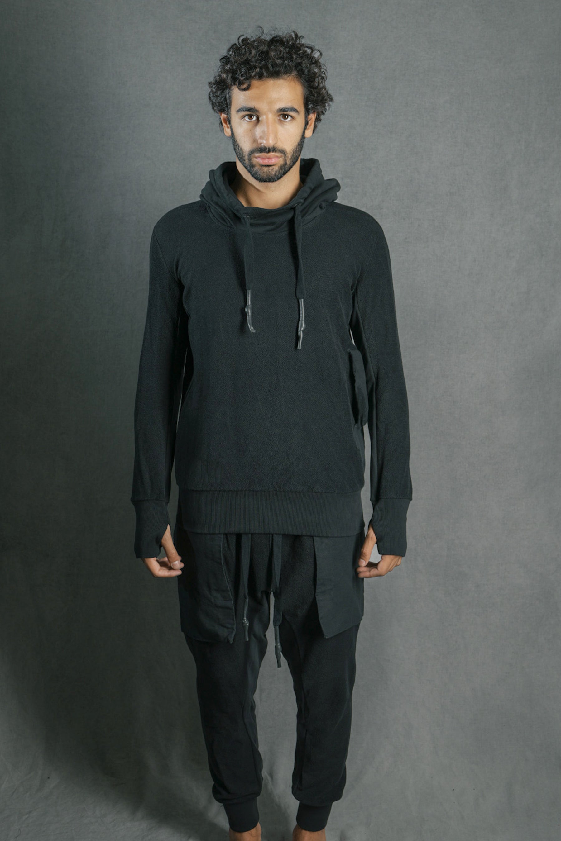 HOODY SWEAT  SPONGE NOIR