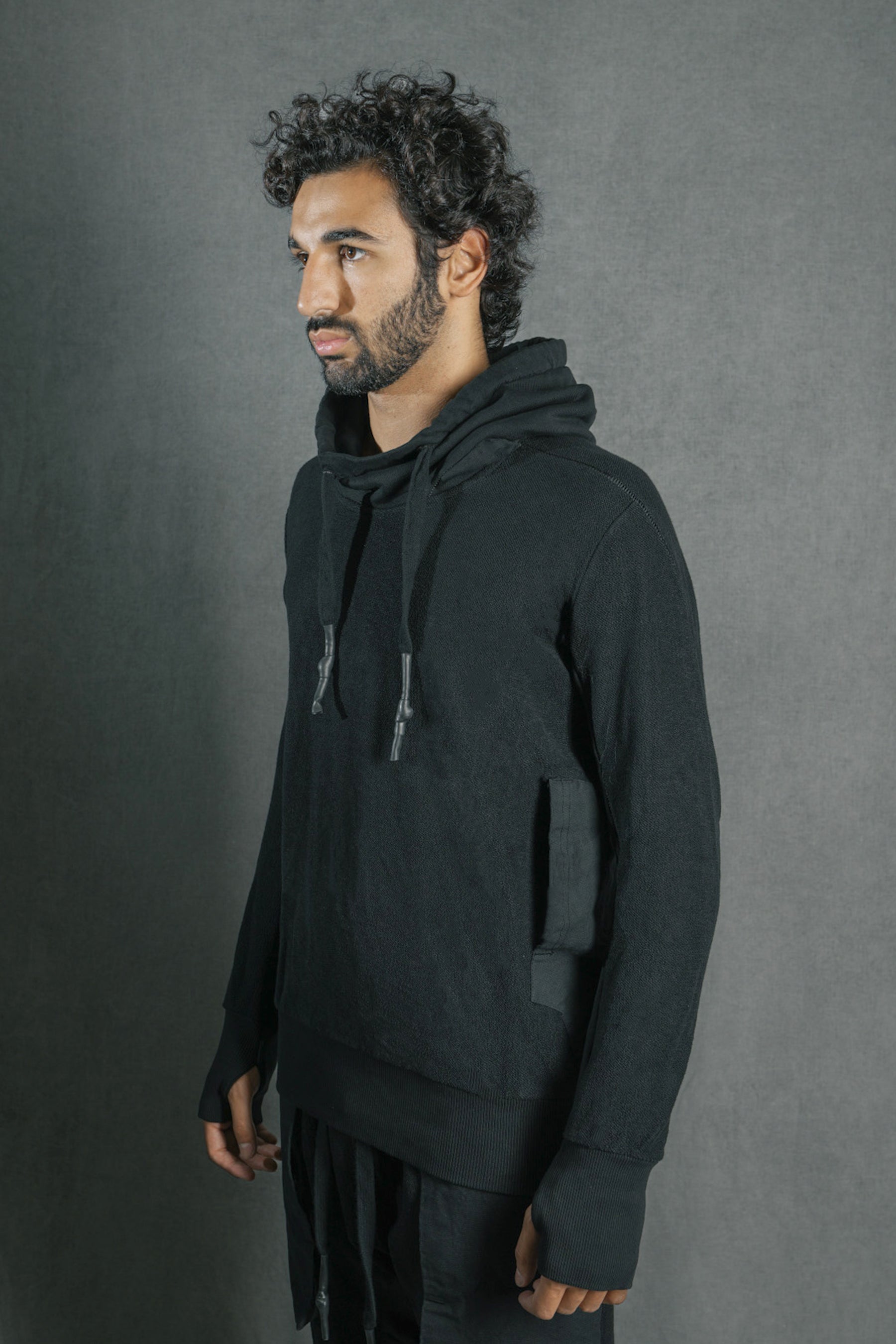 HOODY SWEAT  SPONGE NOIR