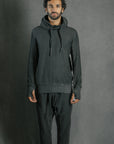 HOODY SWEAT SPONGE PLOMB