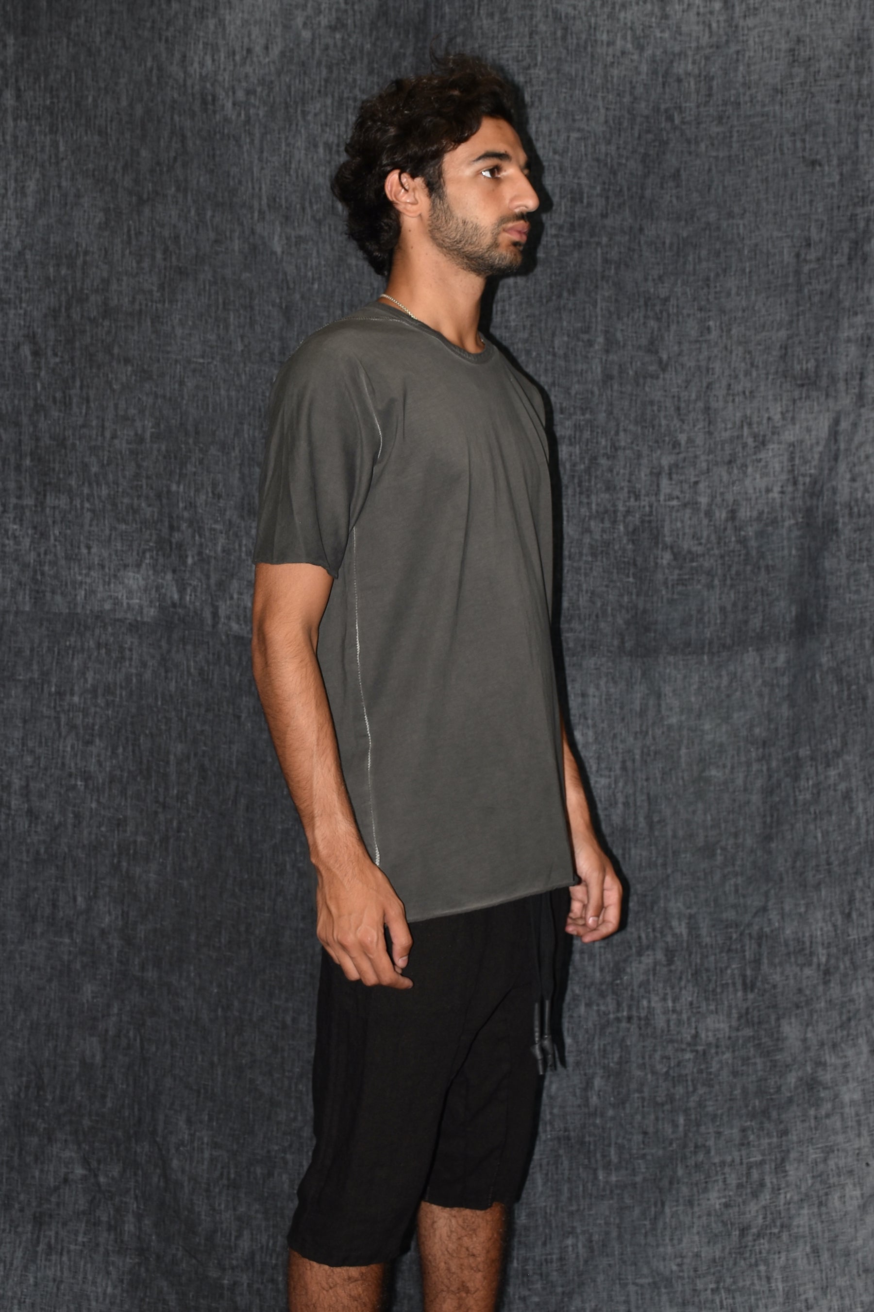69 by Isaac Sellam - Basic T Jersey 190 Gr Plomb
