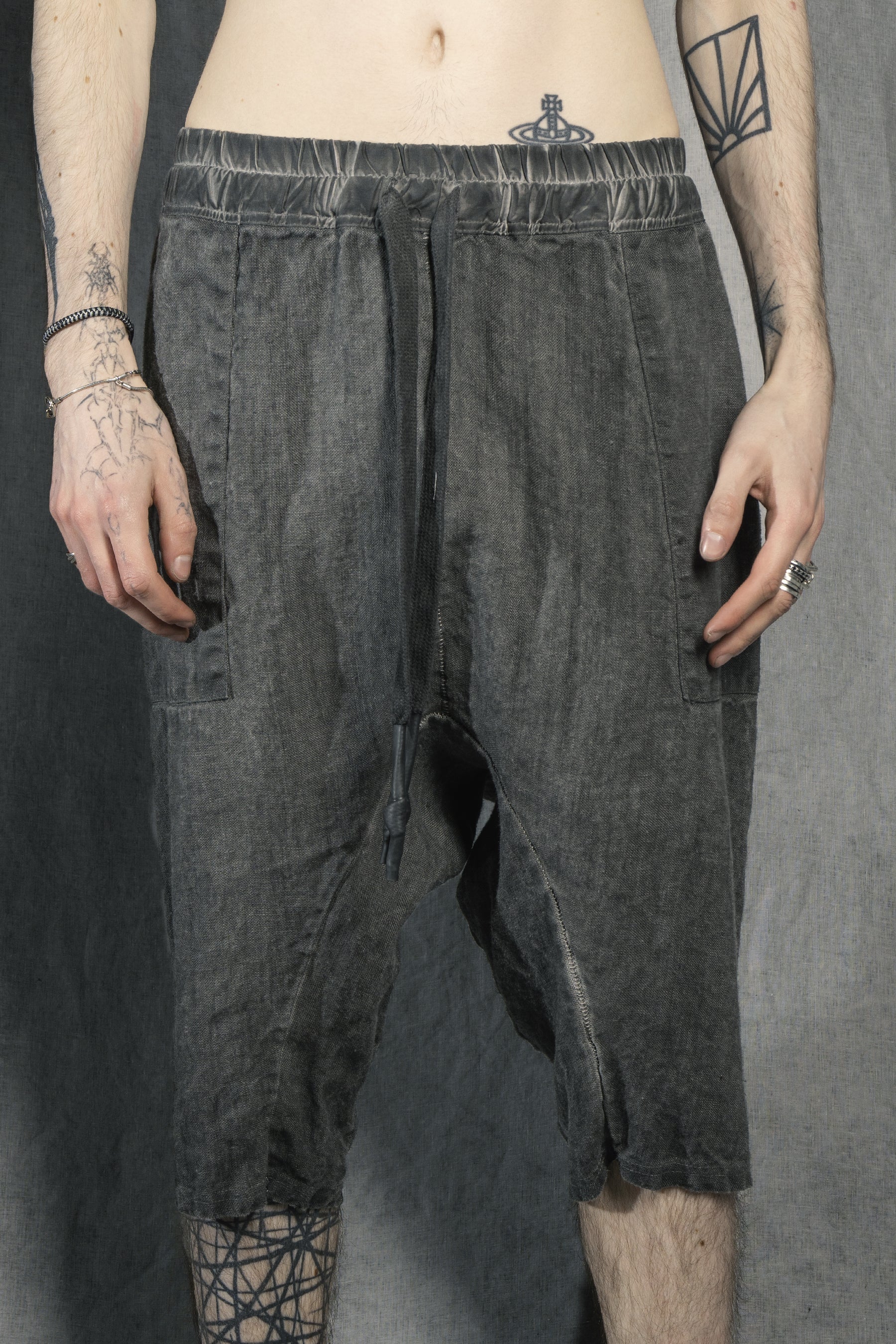 LC SHORT LINEN  PLOMB