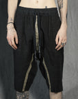 LC SHORT BANDÉ LINEN  NOIR