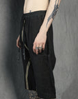 LC SHORT BANDÉ LINEN  NOIR