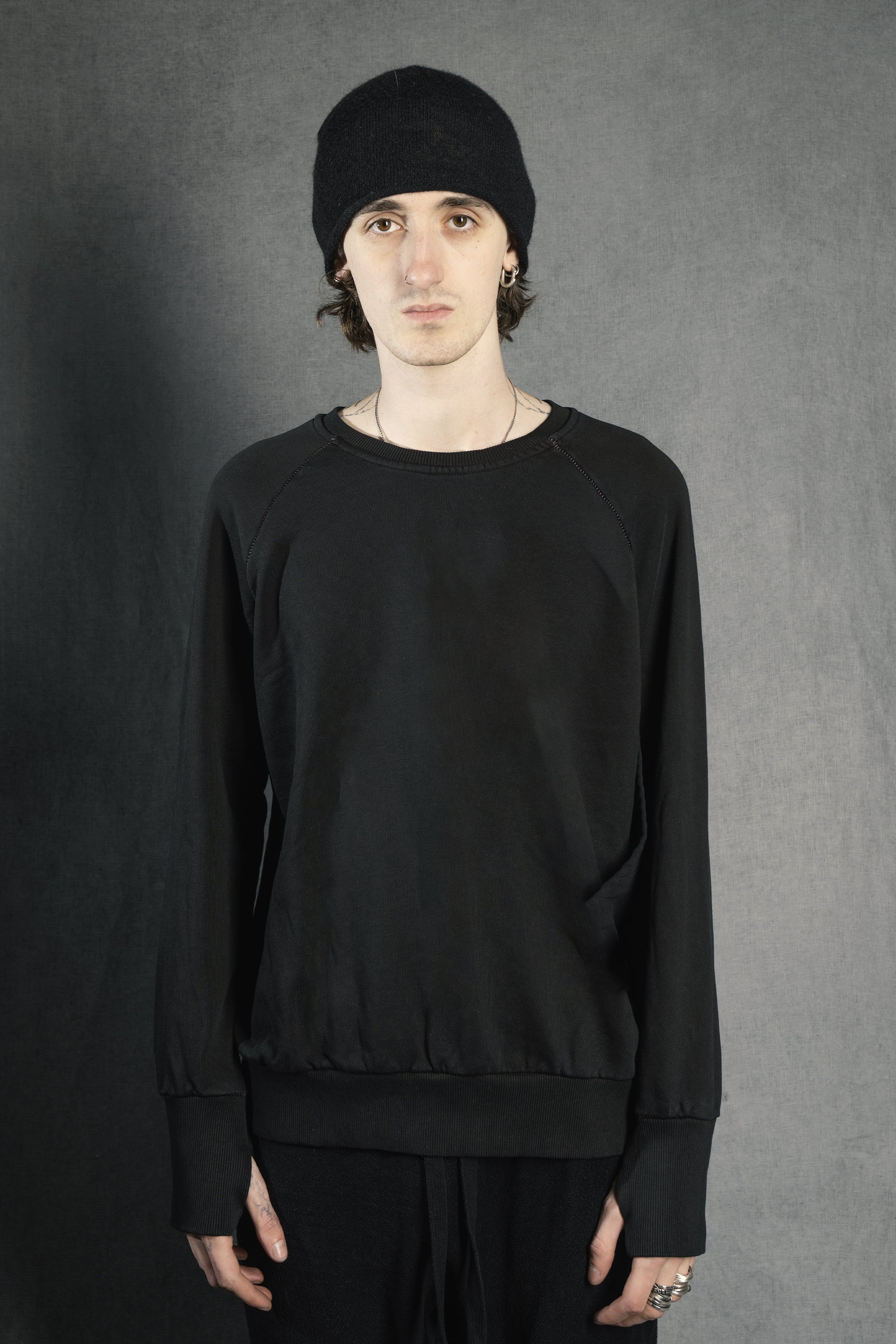 RAGLAN SWEAT MOLLETON NOIR