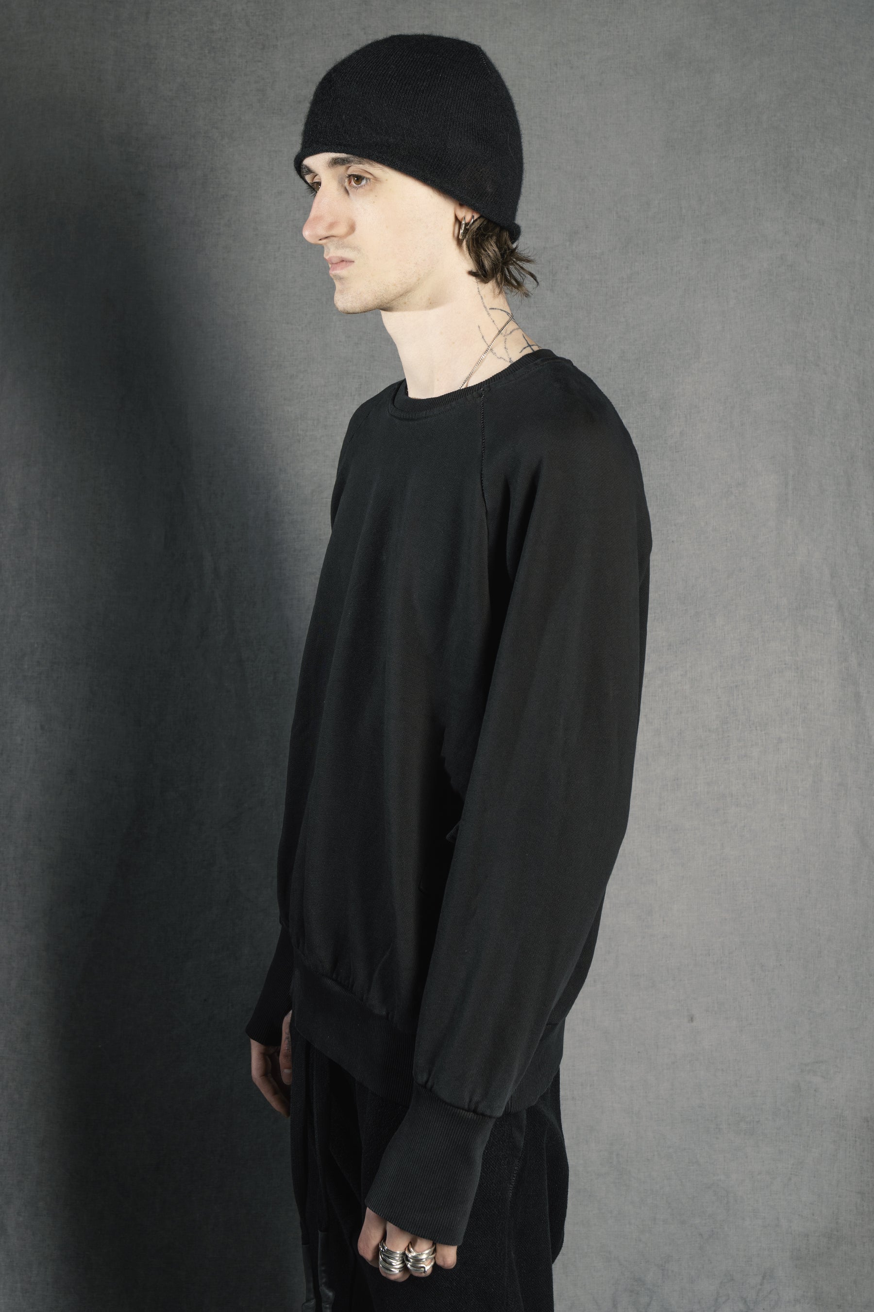 RAGLAN SWEAT MOLLETON NOIR