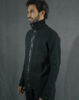ZIPPER HIGH NECK STRIPE NOIR