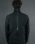 ZIPPER HIGH NECK STRIPE NOIR