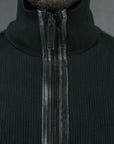 ZIPPER HIGH NECK STRIPE NOIR