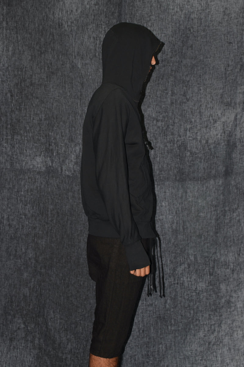 69 ZIPPYHOOD MOLLETON NOIR