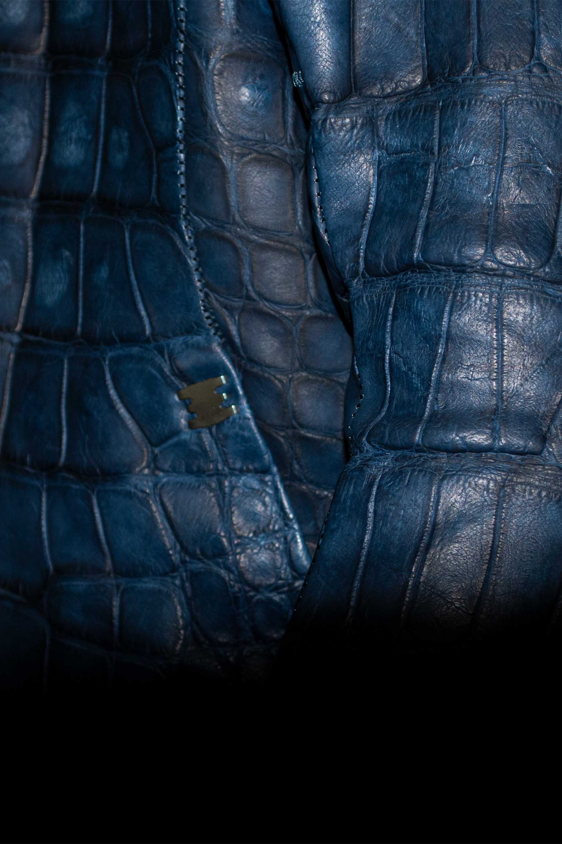 Isaac Sellam Experience レザーコート 36 Isaac Sellam Experience - Imparable Alligator Navy – isaac